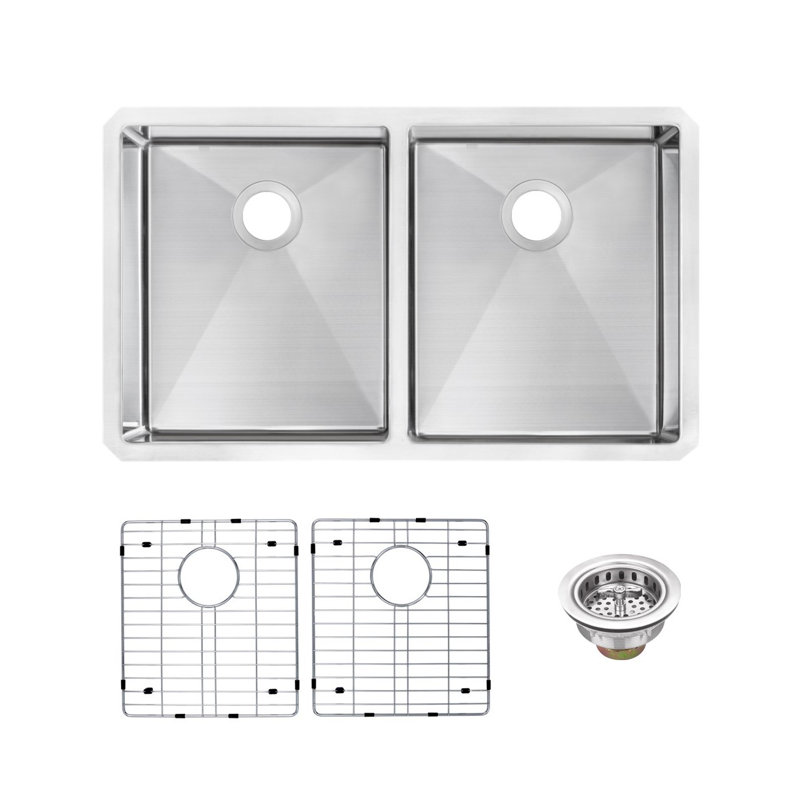 Undermount Double Bowl Stainless Steel Kitchen Sink
