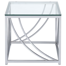 Merkle Glass Top Square End Table Accents