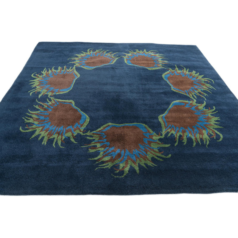 Tapis bleu marine Mullan