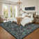 Vintage Floral Area Rug Washable Rugs Stain Resistant Easy Cleaning Indoor Carpet With Non-Slip Backing Low Pile Floor Cover Non Shedding Folding Throw Carpet For Home Decor