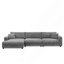 Canapé modulaire surdimensionné en velours côtelé de 134 po x 54 po-787847824