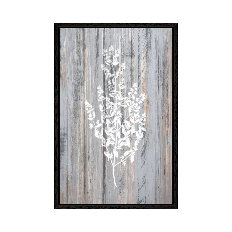 Botanical Wood II 1 Piece Wall Art on Canvas, 101.6cm H x 66.04cm W x 3.81cm D, Black Framed