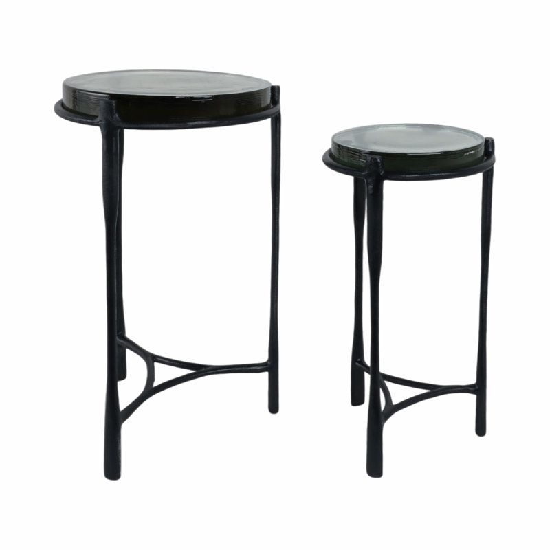 Table d'appoint Everly Quinn 2 pièces Adonia, Argent