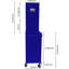 Armoire 6 boîtes à outils détachables - avec serrure et roues, capacité de charge de 100 kg, thermolaquée, boîte à outils bleue pour garage avec atelier de 4 po-255770767