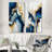 Abstract Geode Gold And Blue Marble - Marble Abstract Wall Decor Set Of 2-1920878401-1920878404