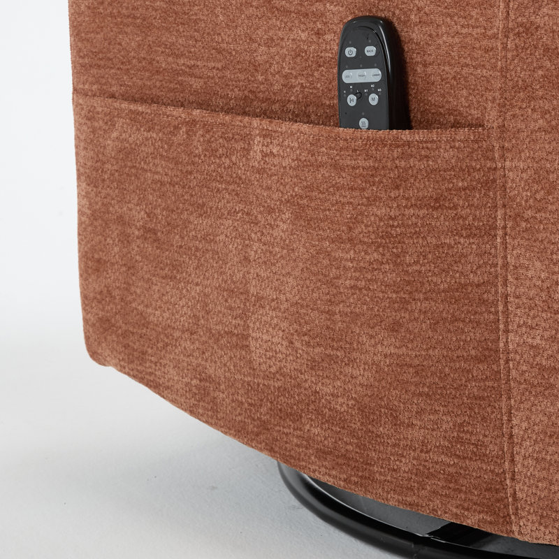 26.37" W Manual Swivel Rocker With Massage Heated, Orange