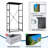 4 Drawer Dresser for Bedroom, Narrow Chest of Drawers, Wooden Top and Study Iron Frame 18"x37.5"-(WxH)