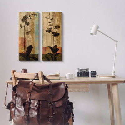 " Modern Boho Orchid Blooming " by Chris Donovan 2 - Pieces