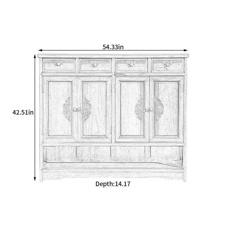 15 Pair Solid Wood Shoe Storage Cabinet