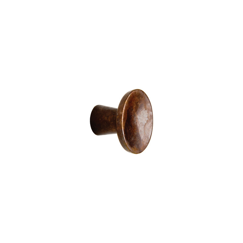 Brut Bronze Round Knob, Silicon Bronze Rust