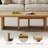 Mid Century Modern Wood Coffee Table For Livingroom, Free Adjustable Side Table, 2 Pieces-1742002733