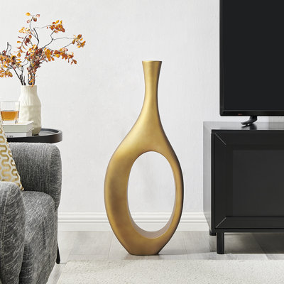 Trombone Matte Bronze Resin Small Vase