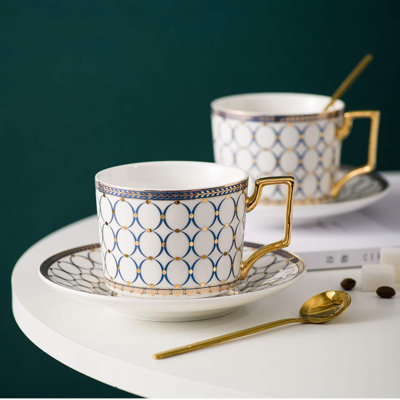 European style cup and saucer set