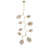9-Light Gold Chandelier With Clear Glass Shades