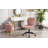 Alberson Armless Velvet Upholstered Ergonomic Task Chair Adjustable Height Swivel Casters-228236444-225830102