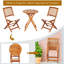 Leal 2 - Person Acacia Wood Patio Dining Set with Round Table , Cushions Included