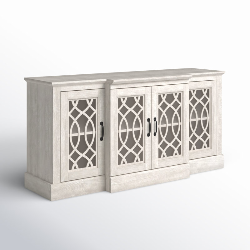 Buffet d'appoint 4 portes 60,4 po Allivia, Chêne gris cendré