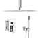 12 Inch Ceiling Mounted Shower System Dual Shower Head System with Rough-In Valve