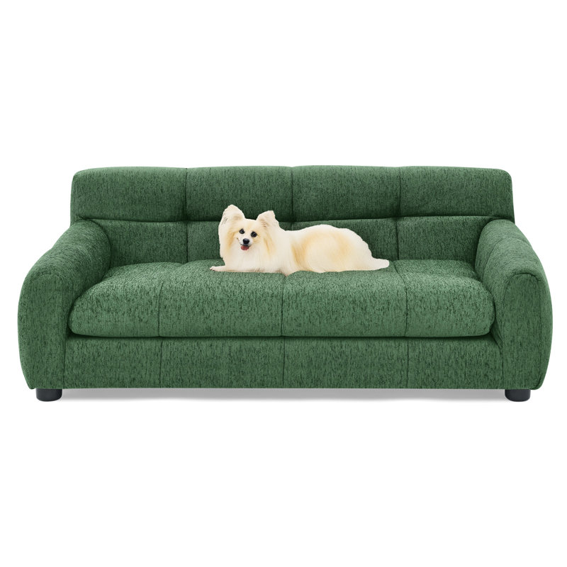 Élégant animal de compagnie en lin pour grands chiens - et grand chien avec structure stable, Vert