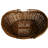 Decorative Storage Willow Basket (2) with Collapsible Handles-25750917-25750921