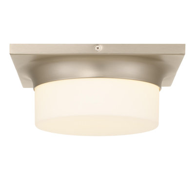 10-in Brushed Nickel LED Flush Mount