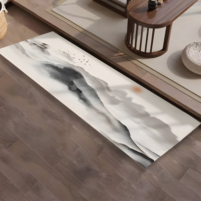 Tapis rectangulaire en cuir Hiebo