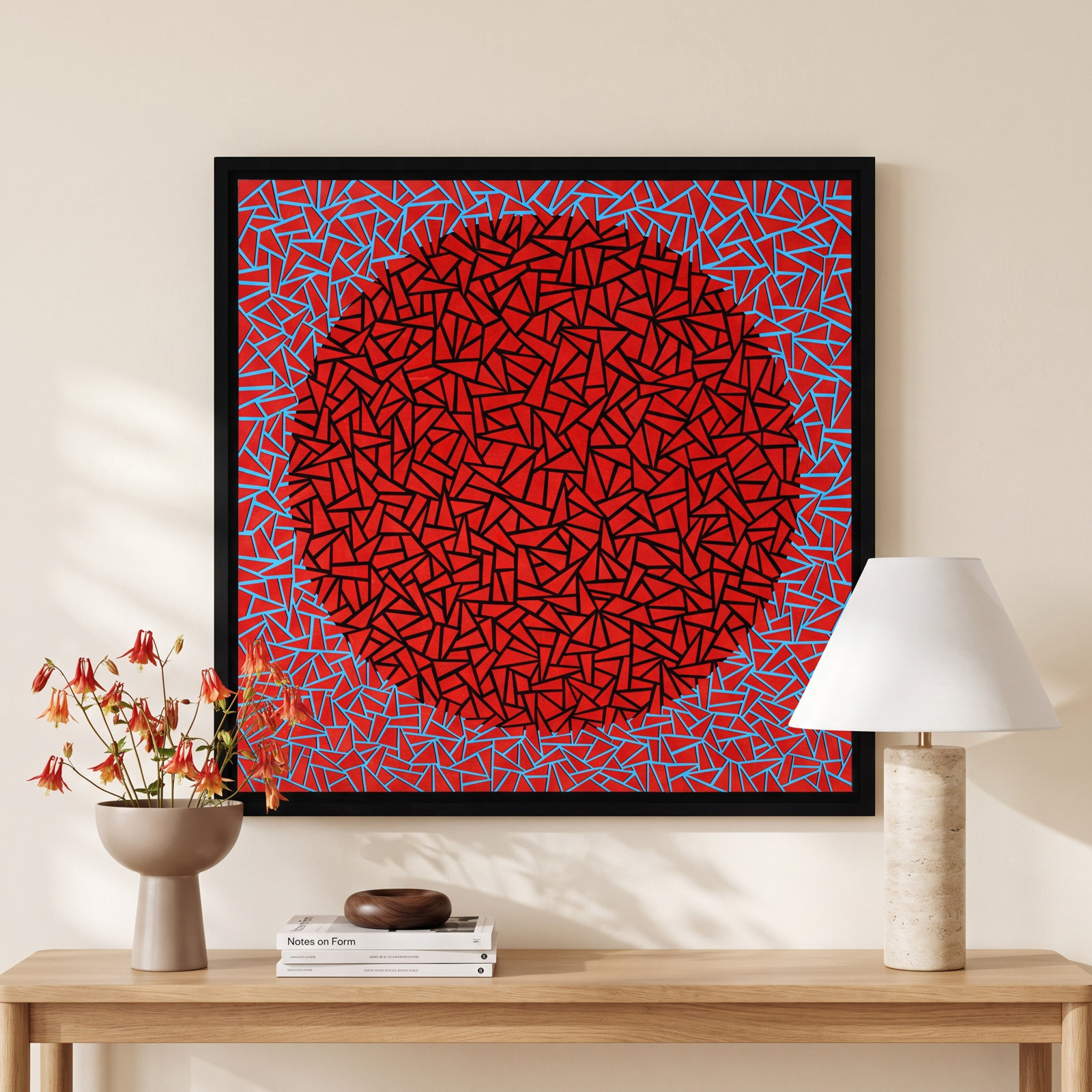 Gods Navel by Alex Dunn, Black, 33" H x 33" W x 1" D