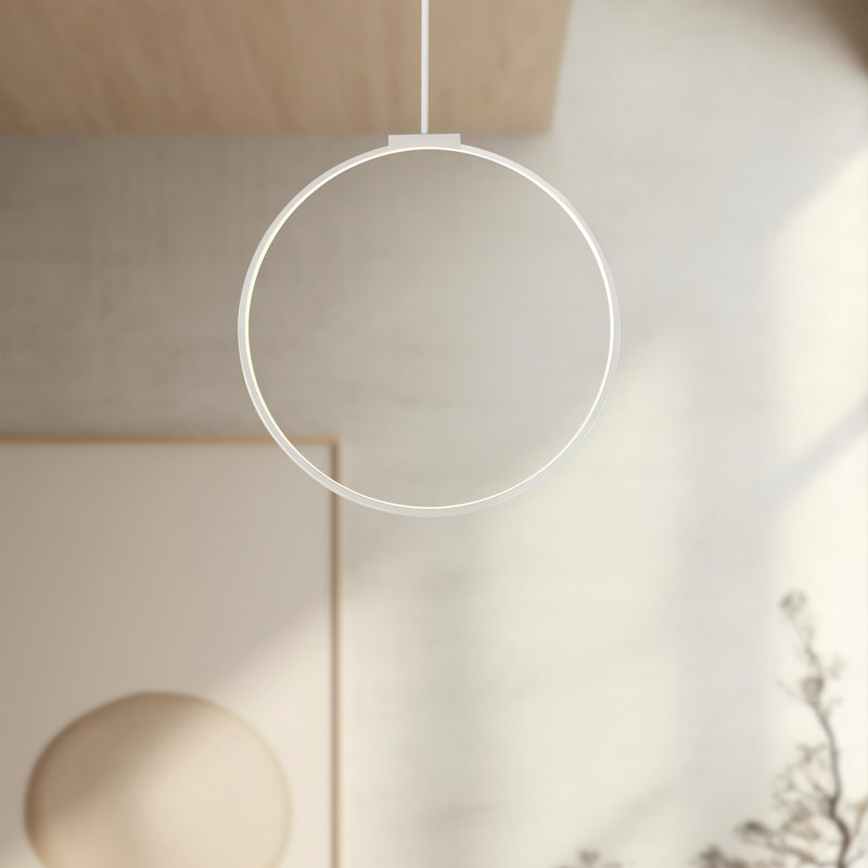 Cirque 1 - Light LED Pendant, 71.63" H x 24" W x 0.75" D, White