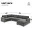Ensemble de canapé modulaire en chenille 119 places en forme de U 119 "-1956106894