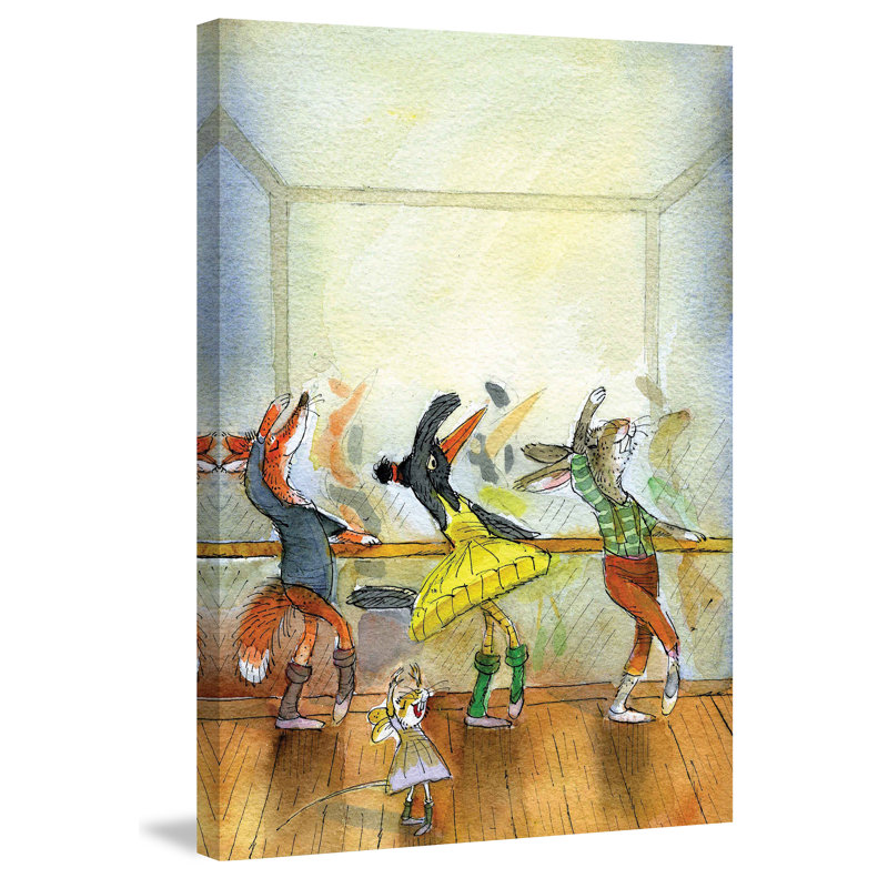 Ballet Lesson - Wrapped Canvas Print, 61cm H x 41cm W