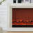 White Solid Wood Electric Fireplace