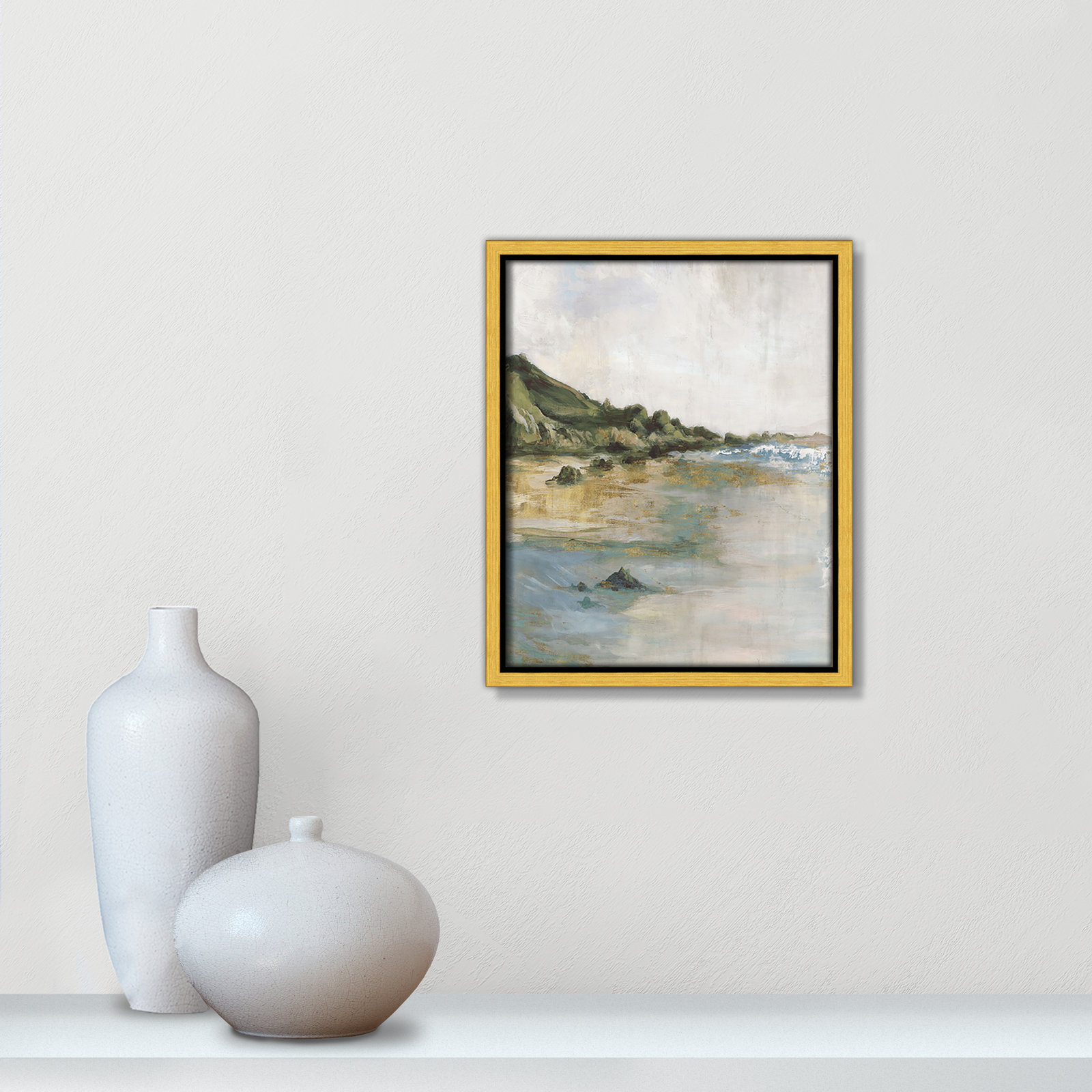 Cordoba "Tide's Edge" Print, 11.5" H x 9.5" W, Gold