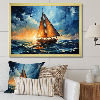 Moonlight Saiboat Horizon IV - Bateau à voile, art mural