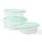 Martha Stewart Hadsell 6 Piece Round Borosilicate Glass Storage Container Set w/ Pop Lids