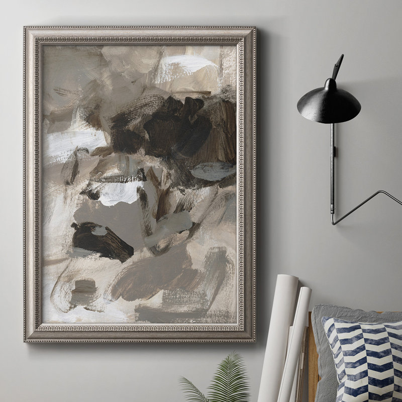 Toile encadrée de qualité supérieure Mocha II - prête à être accrochée, H 36 po x l 24 po x P 2,5 po, Cadre doré antique