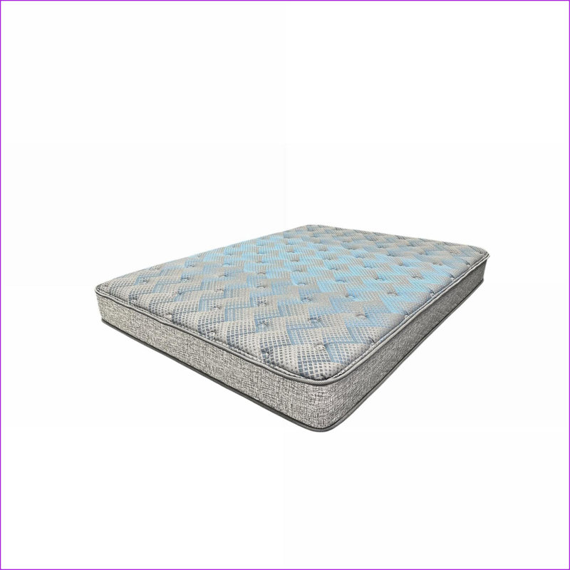 Mattresses | Restonic 9” Two-Sided Foam Core Queen Mattress, Medium Comfort | Grey+Blue | Foam, 8", Queen