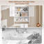 Armoire de salle de bain murale blanche - rangement suspendu avec 2 portes et tablette réglable