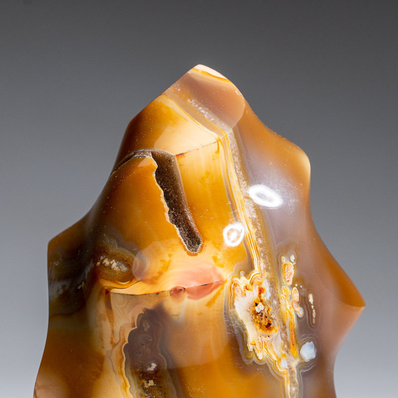 Genuine Polished Agate Flame Freeform from Madagascar (1.15 Lbs)