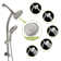 5" Multi Function Dual Shower Head, With Adjustable Slide Bar