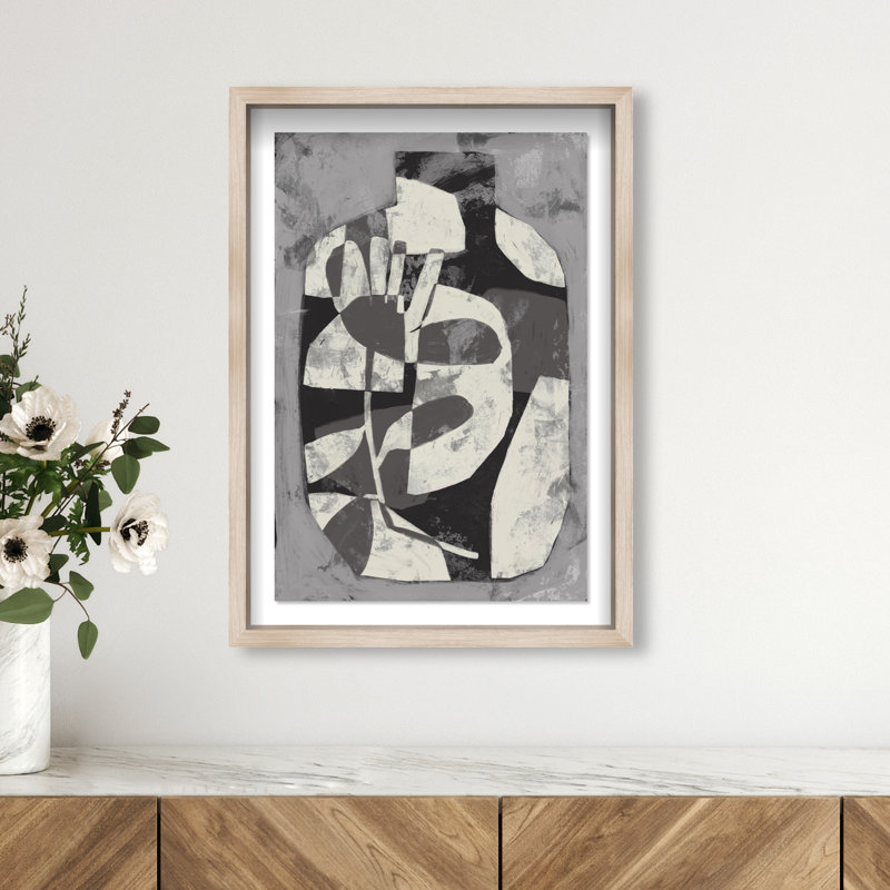 Minimalist Vase Print by Oliver Gal, 46.5"H x 31.5"W, Natural Oak Shadowbox