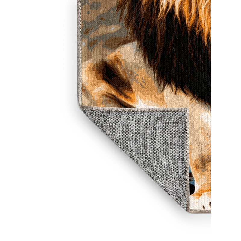  Tapis lavable de lion d'Afrique, Rectangulaire 2 pi x 3 pi