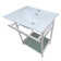Ceramic Rectangular Console Bathroom Sink with Overflow