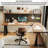 Solid Wood L-shaped Desk with Pegboard-1800502956