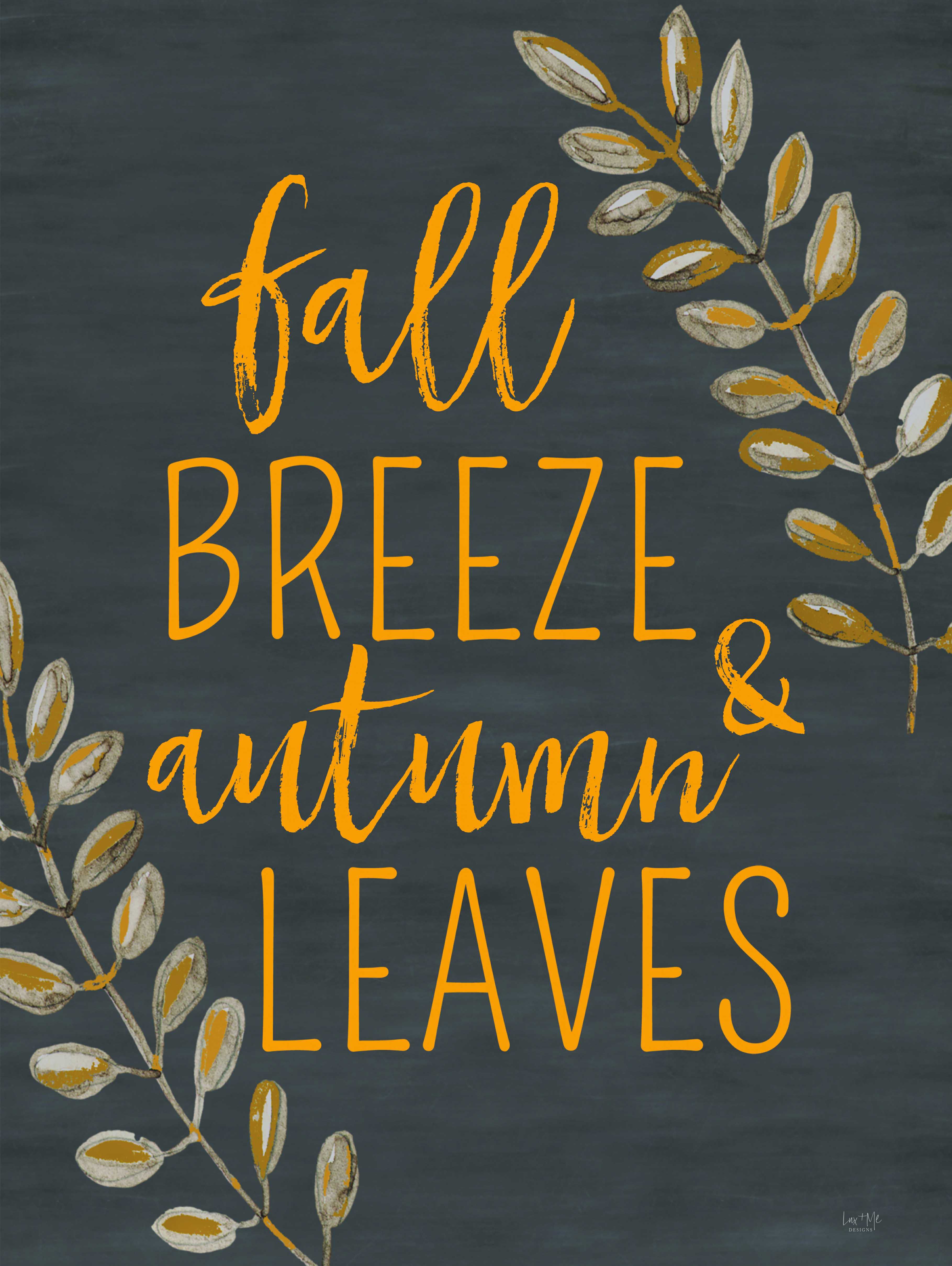 Autumn Breeze Beautiful Leaves Black Floral Pumpkin Patch Graphic Tee -  A2952BK