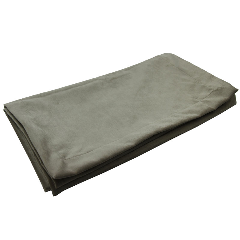 Silk Bed Runner, Soft Silver