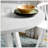 Edo Contemporary Round Dining Table, Trestle Base, White Finish