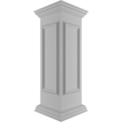 Poteau d'extrémité Newel avec panneau, capitonnage et base (ensemble d'installation inclus)