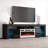 Soleo 78.7" Modern TV Stand with Electric Fireplace, High Gloss Finish, Media Storage-67985826