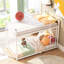 Lit simple au-dessus d'un lit superposé blanc - La disposition basse augmente la tranquillité d'esprit pendant le sommeil.-265912126-265912114