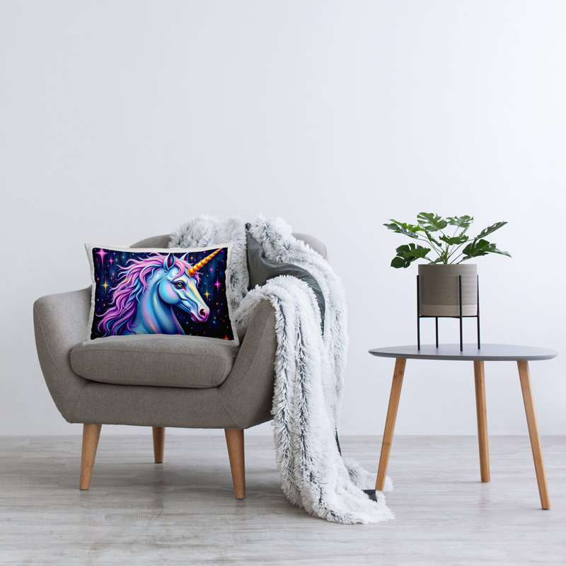 Coussin décoratif imprimé licorne Star Dancer, par Tabz Jones, 14 x 7 x 20